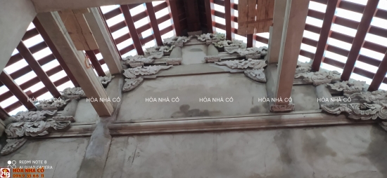 Bê tông giả gỗ: Xây dựng nhà 3 gian ở Nghệ An