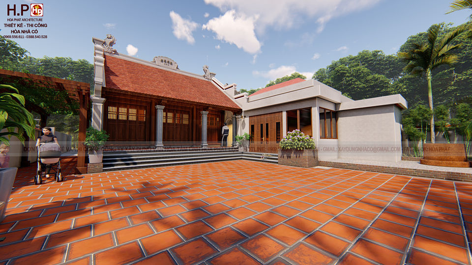 Mẫu thiết kế nhà 3 gian của chú Thạch ở Hà Nam